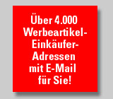 &Uuml;ber 4.000 Werbeartikel-Eink&auml;ufer-Adressen mit E-Mail f&uuml;r Sie!